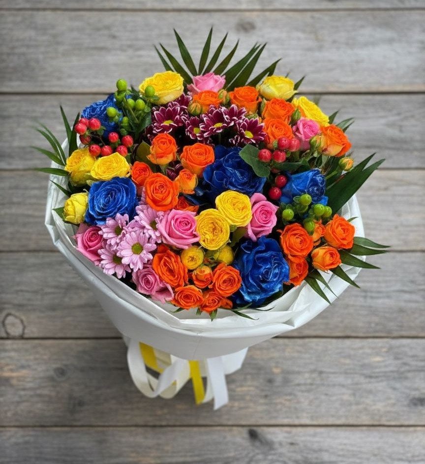 Букет цветов из: Розы и Хризантемы в Поселок Ремзавода