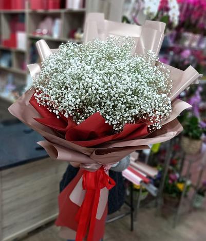 Букет цветов из: Гипсофила в Поселок Ремзавода