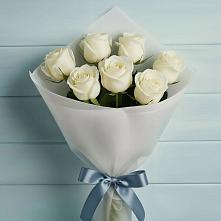Букет 7 Белых роз Эдлесс Лав в Поселок Ремзавода