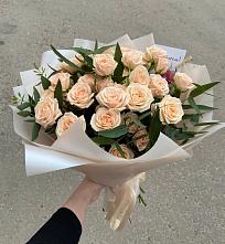 Букет Кремовые розы Латте в Поселок Ремзавода