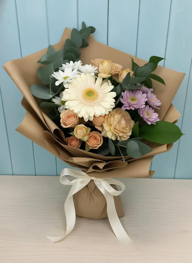 Букет цветов из: Герберы и Хризантемы в Поселок Ремзавода