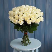 Букет 51 Белая роза Эдлесс Лав в Поселок Ремзавода