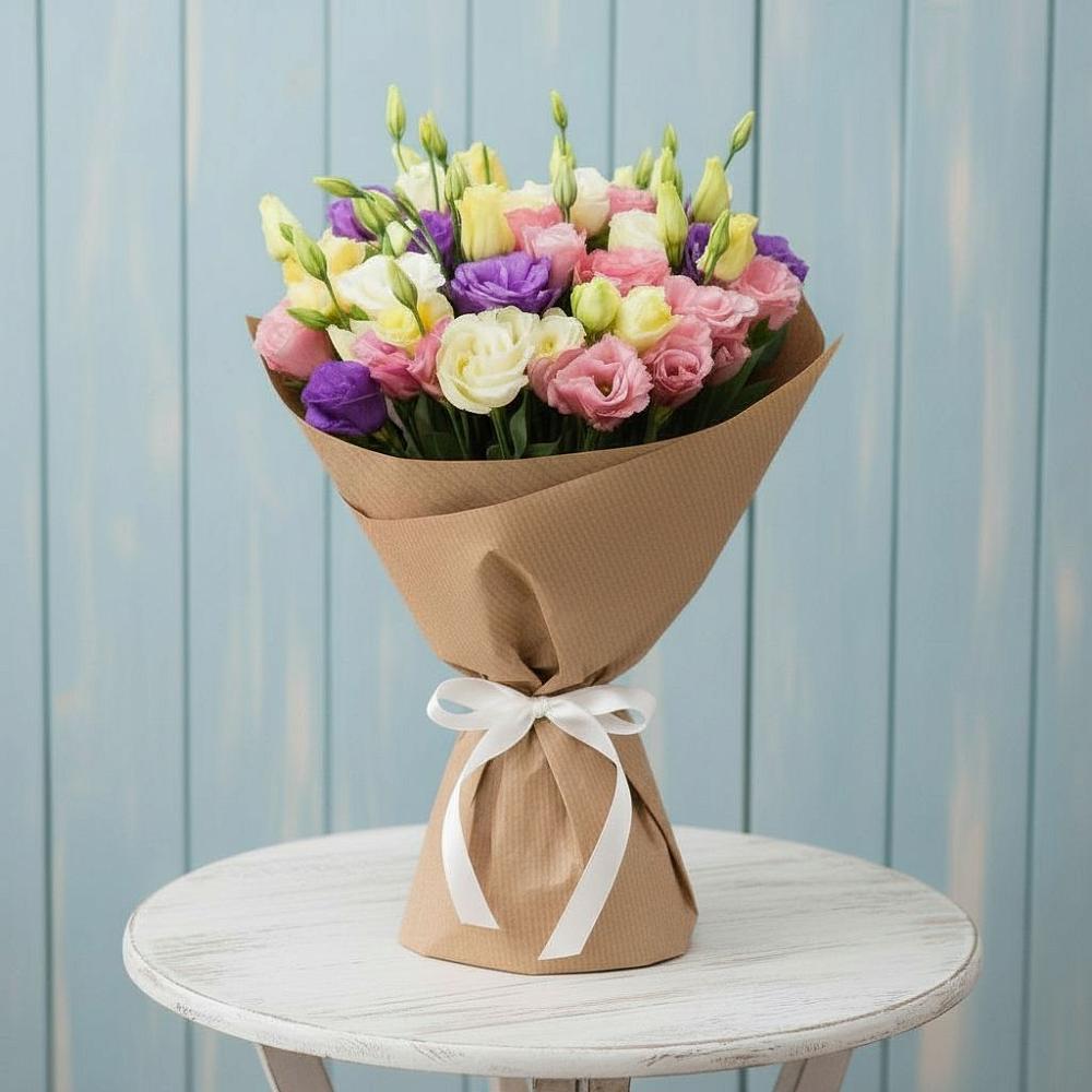 Букет цветов из: Лизиантусы в Поселок Ремзавода