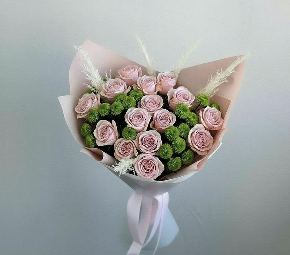 Букет цветов из: Розы и Хризантемы в Поселок Ремзавода