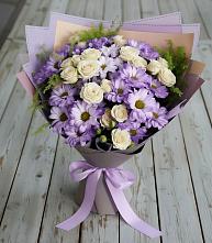 Букет цветов из:  Хризантемы и Розы #REPLACE_PRED# Поселок Ремзавода